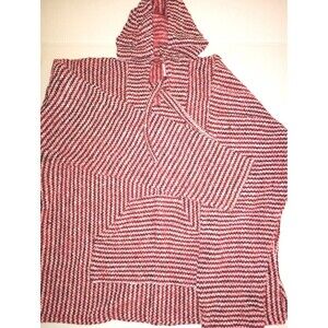 Baja Hoodie Hippie Surfer Drug Rug Men's Size Medium